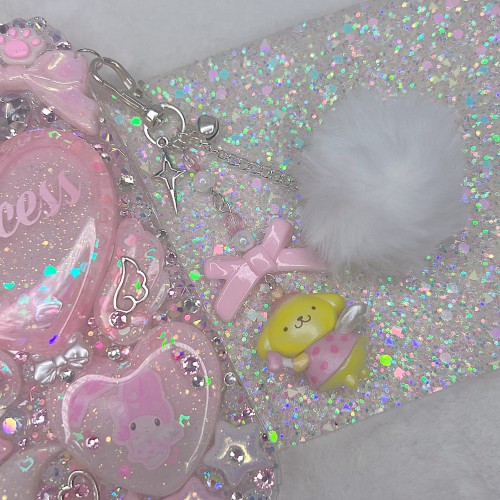 Sanrio Angel Faux Fur Charm Pom Pom Purin